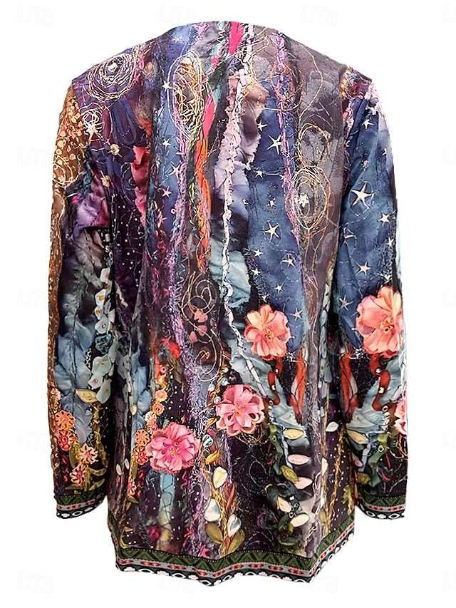 Livia™ | Veste Vintage Décontractée Imprimée Fleuri