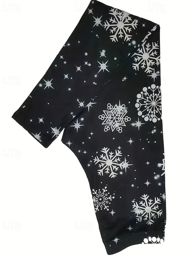 Henari™ | Leggings Casual Taille Haute Élastique Flocon de Neige