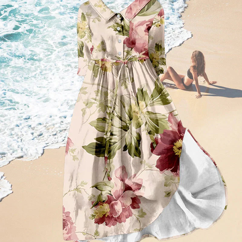 Jitske™ | Robe Fleurie à Lacets Élégante