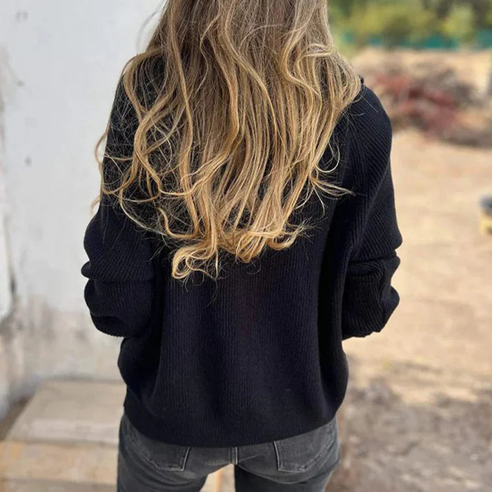 Mila™ | Pull Zippé Côtelé en coton