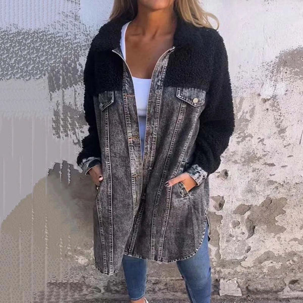 Iris™ | Veste Denim Doublée Sherpa
