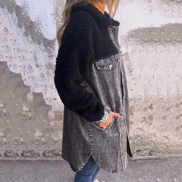 Iris™ | Veste Denim Doublée Sherpa