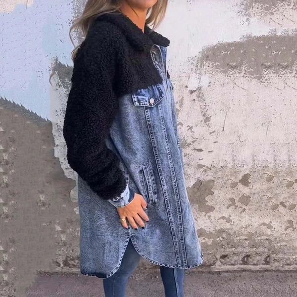 Iris™ | Veste Denim Doublée Sherpa
