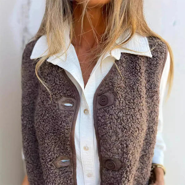 Maria™ | Gilet Court Boutonné