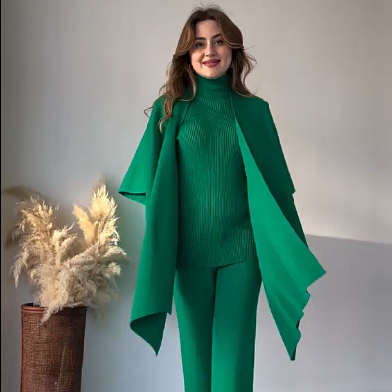 Nina™ | Ensemble Élégant en Maille Stretch