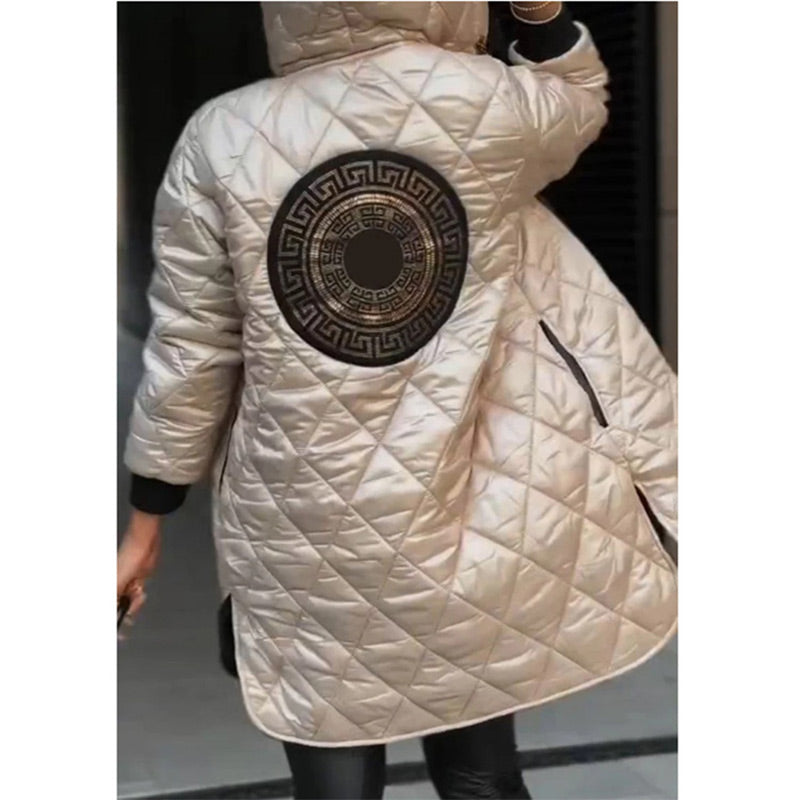 Elena™ | Manteau d'Hiver Matelassé avec Capuche et Fermeture Éclair