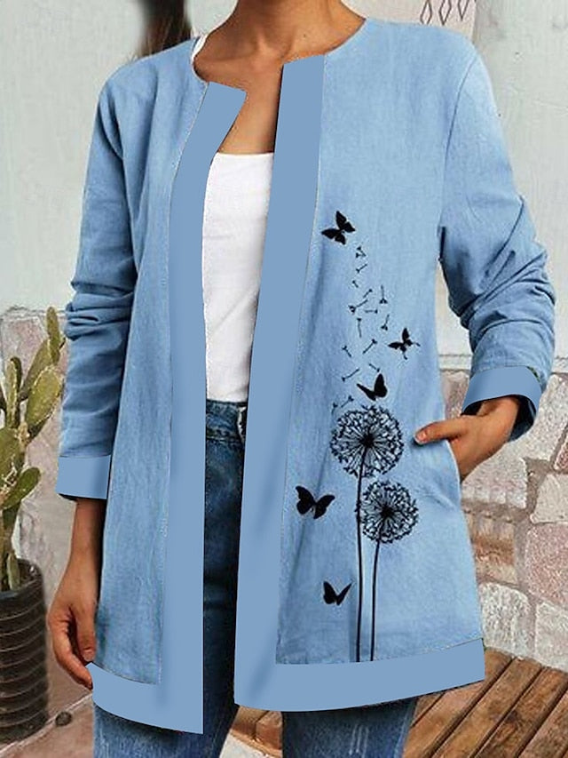 Livia™ | Veste Vintage Décontractée Imprimée Fleuri