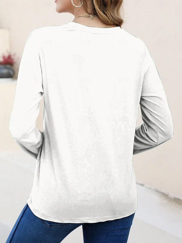 Niban™ | T-shirt Élégant à Manches Longues avec Imprimé Floral
