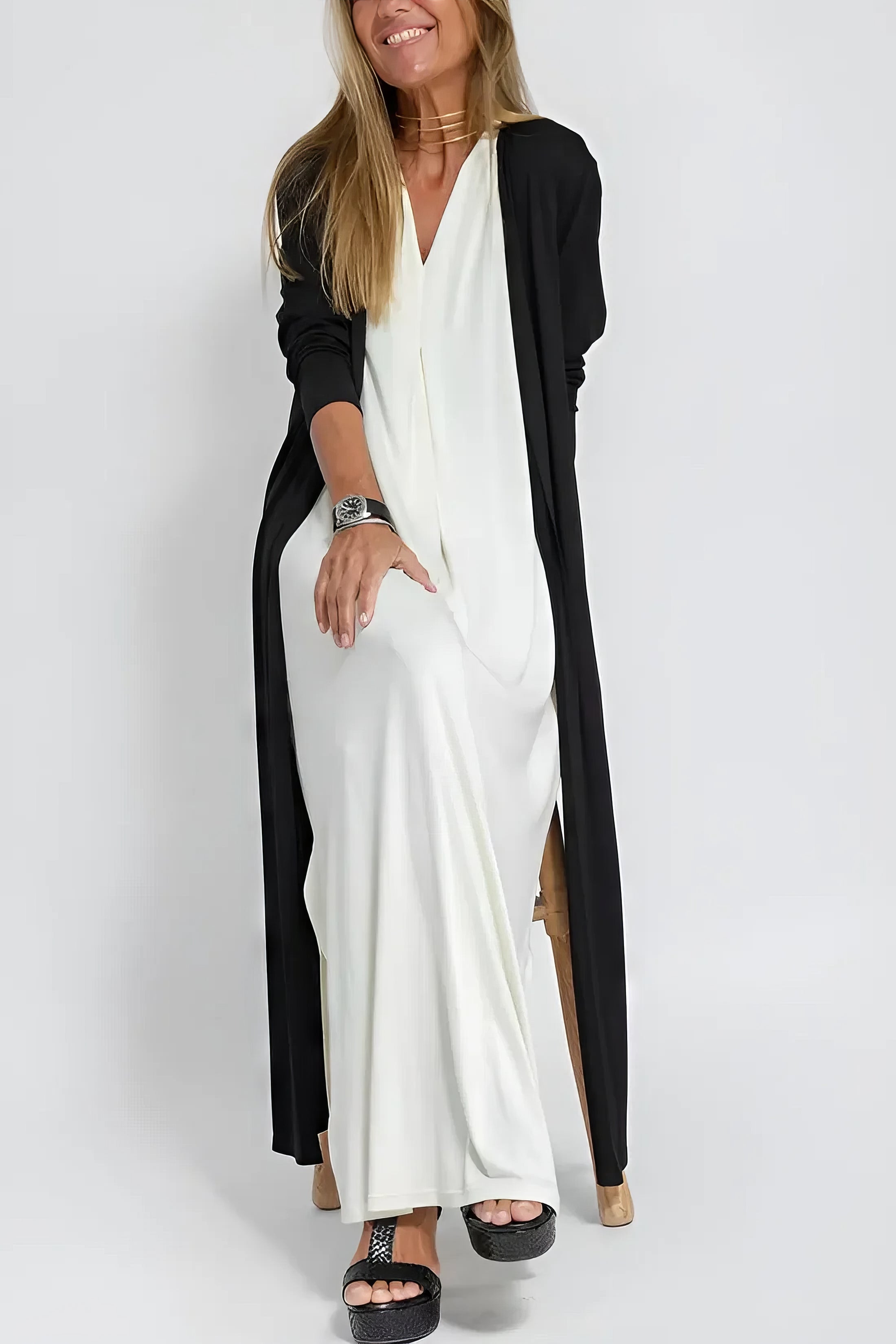 Kanira™ | Robe Longue Élégante Confort Chic + Cardigan Offert