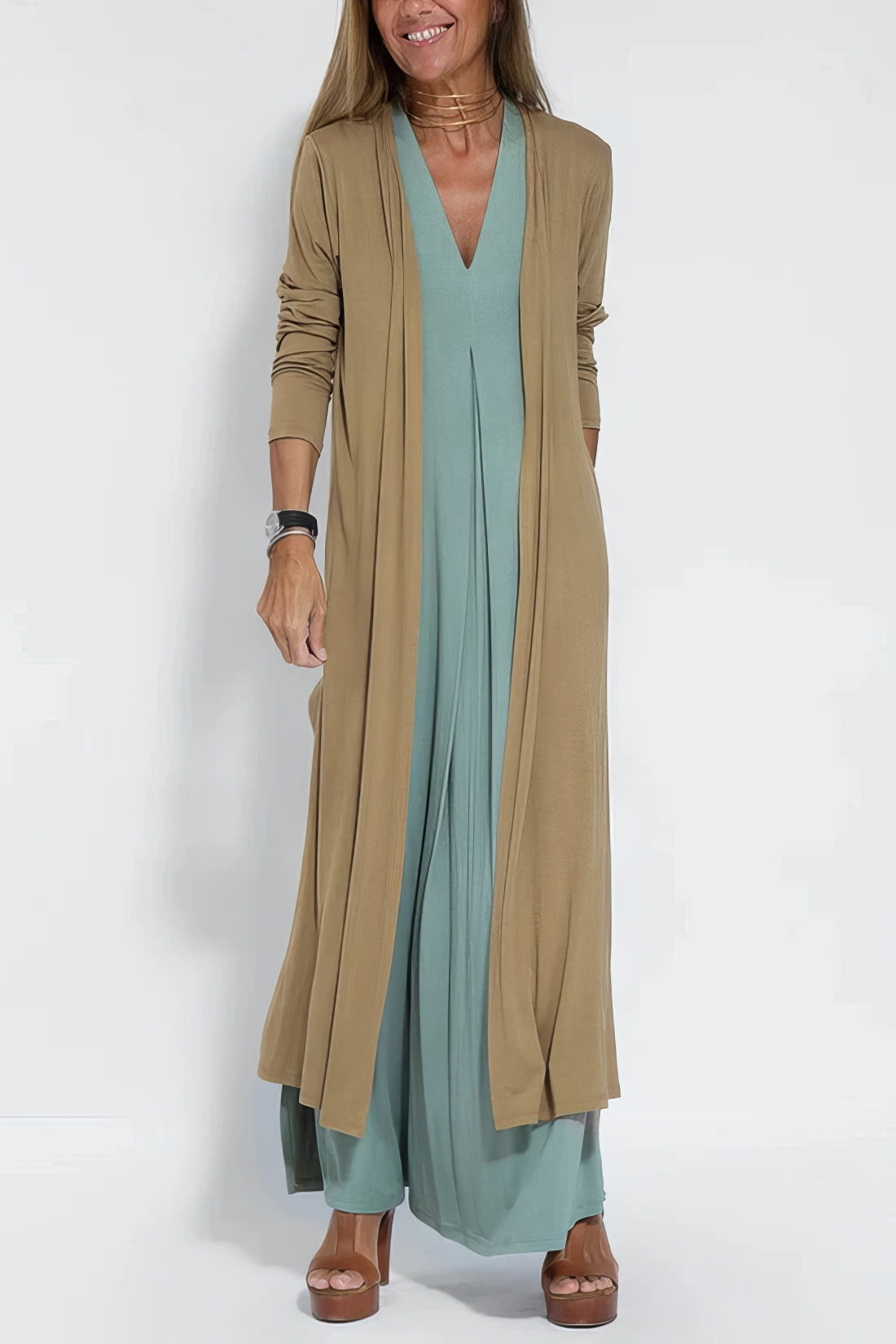 Kanira™ | Robe Longue Élégante Confort Chic + Cardigan Offert