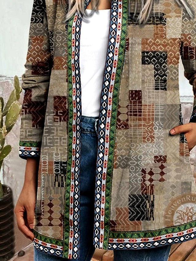 Livia™ | Veste Vintage Décontractée Imprimée Fleuri