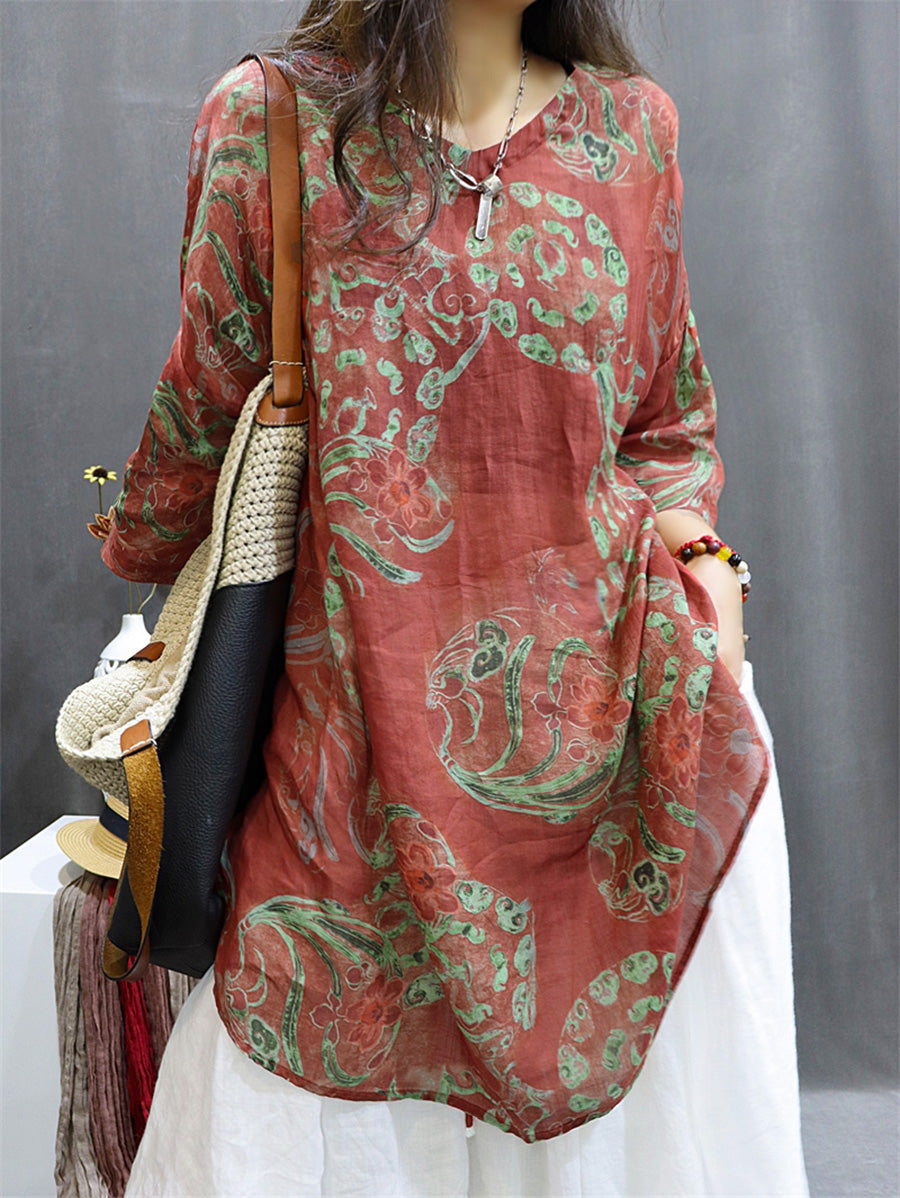 Kiaji™ | Blouse Vintage Fleurie Élégante