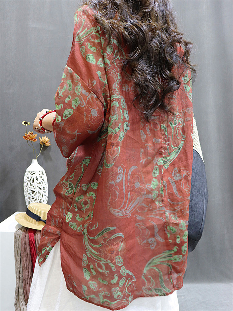 Kiaji™ | Blouse Vintage Fleurie Élégante