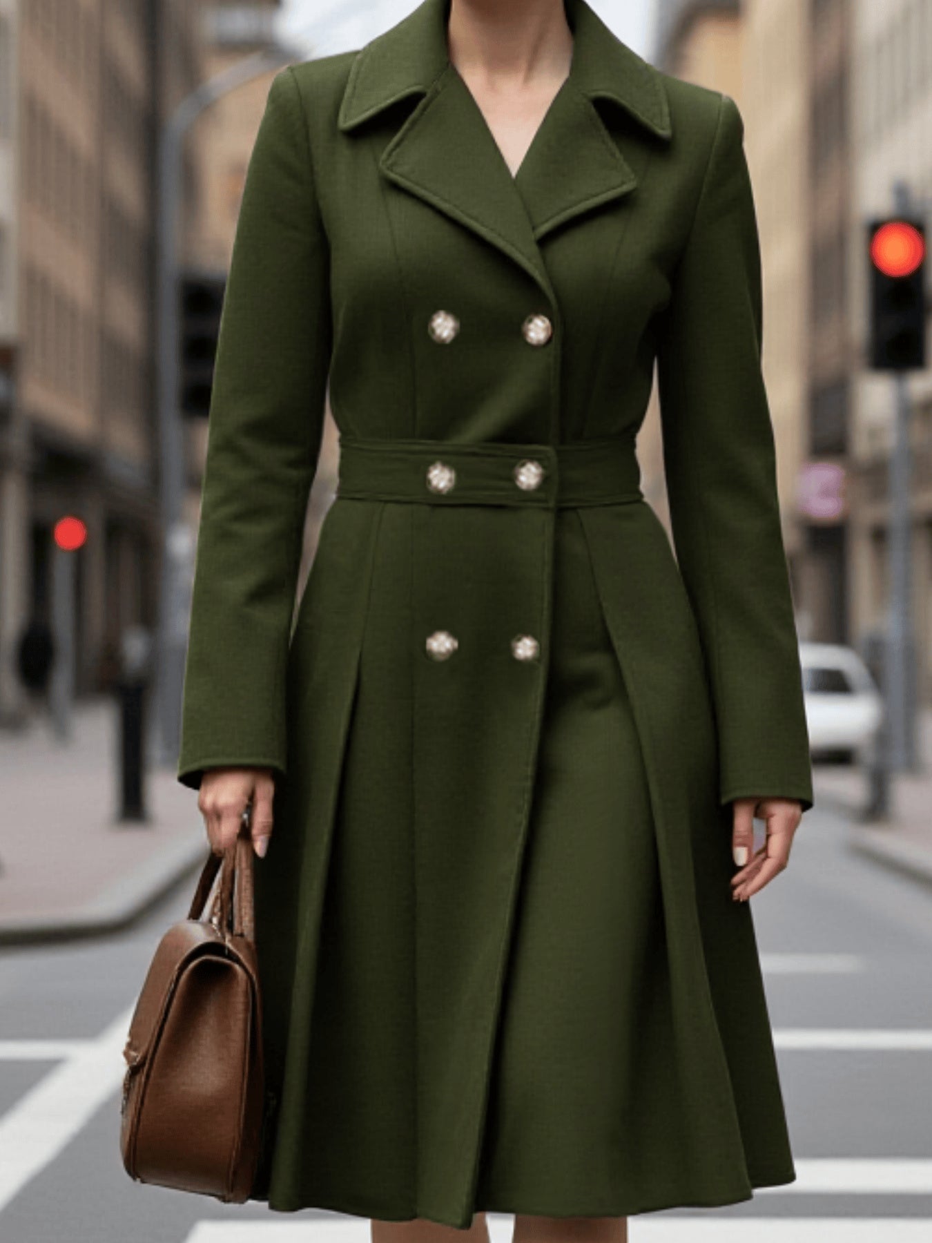 Suzette™ | Manteau long croisé évasé