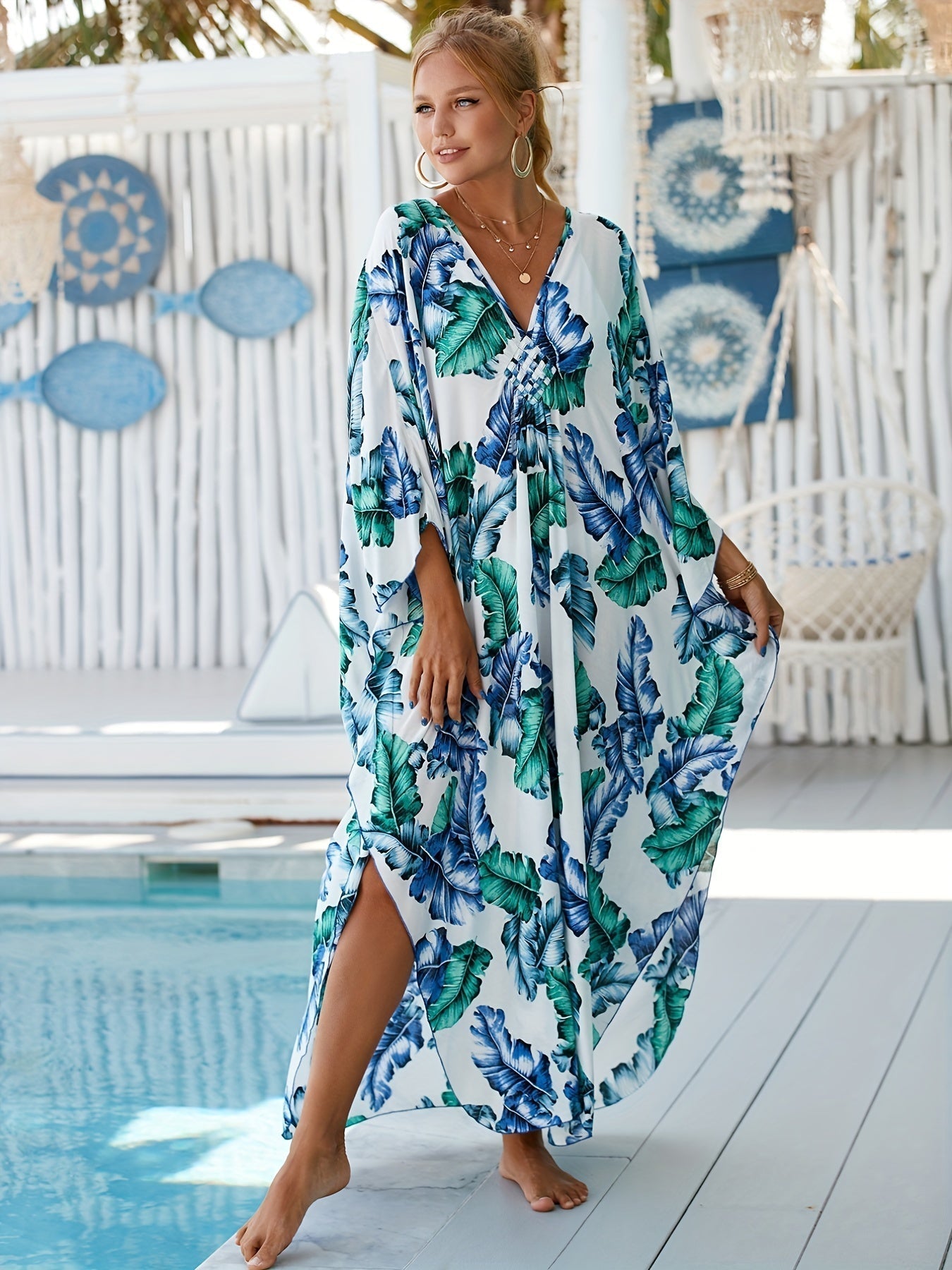 Isla™ | Robe Tropicale Élégante en Coton et Bambou