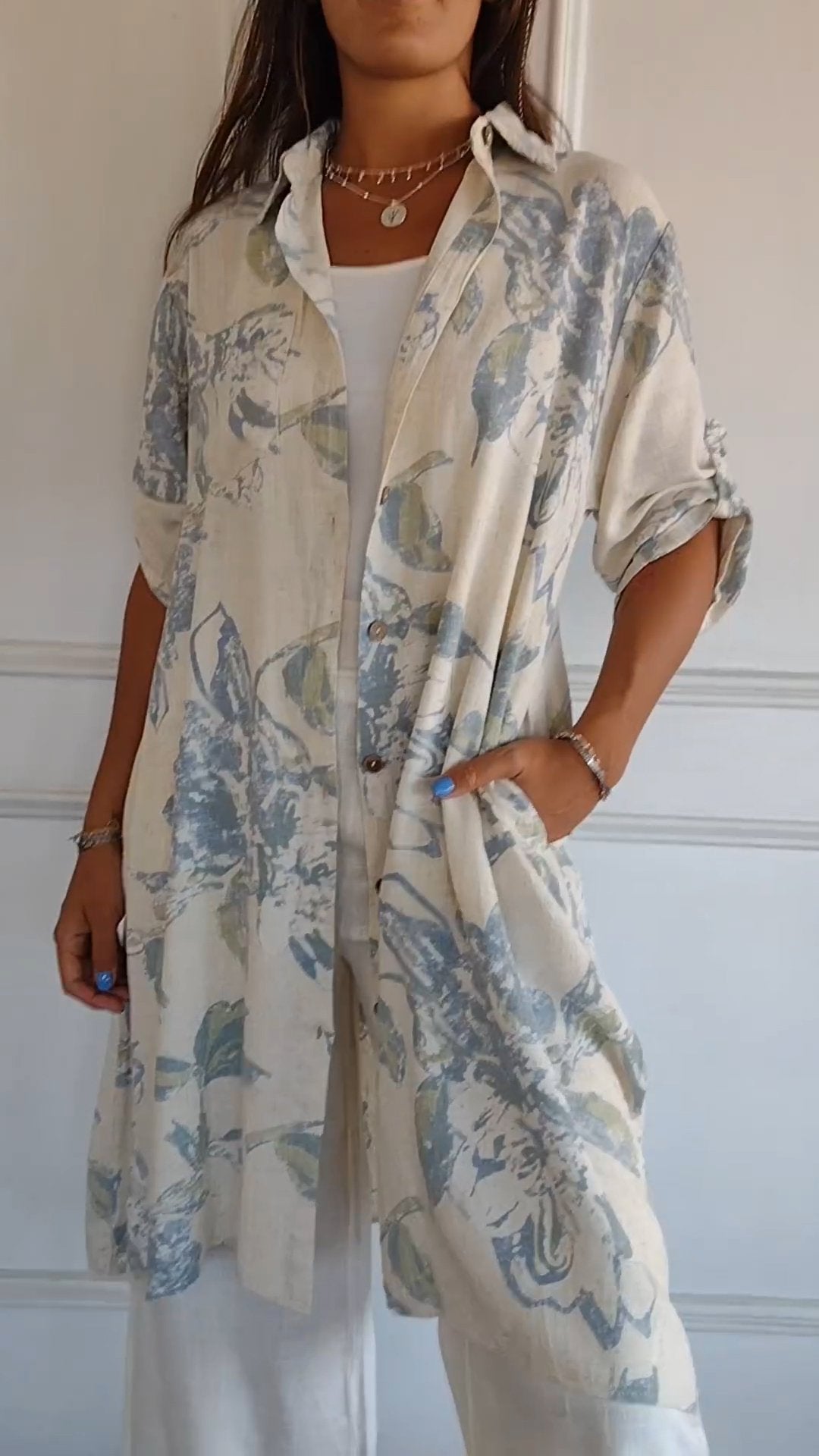 Jana™ | Robe Élégante en Coton et Lin