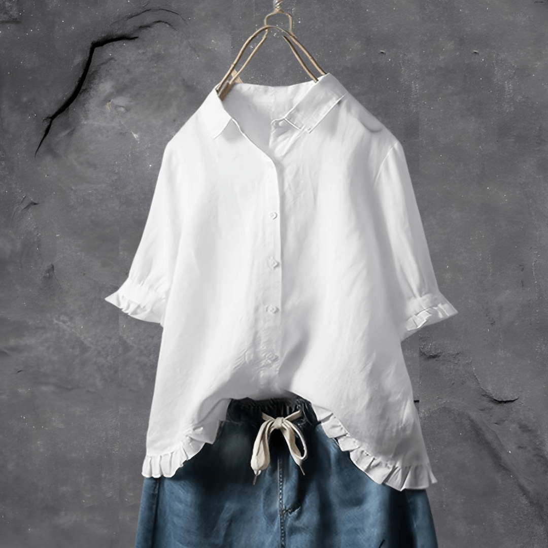 Carey™ | Chemise Élégante en Cotton et Lin