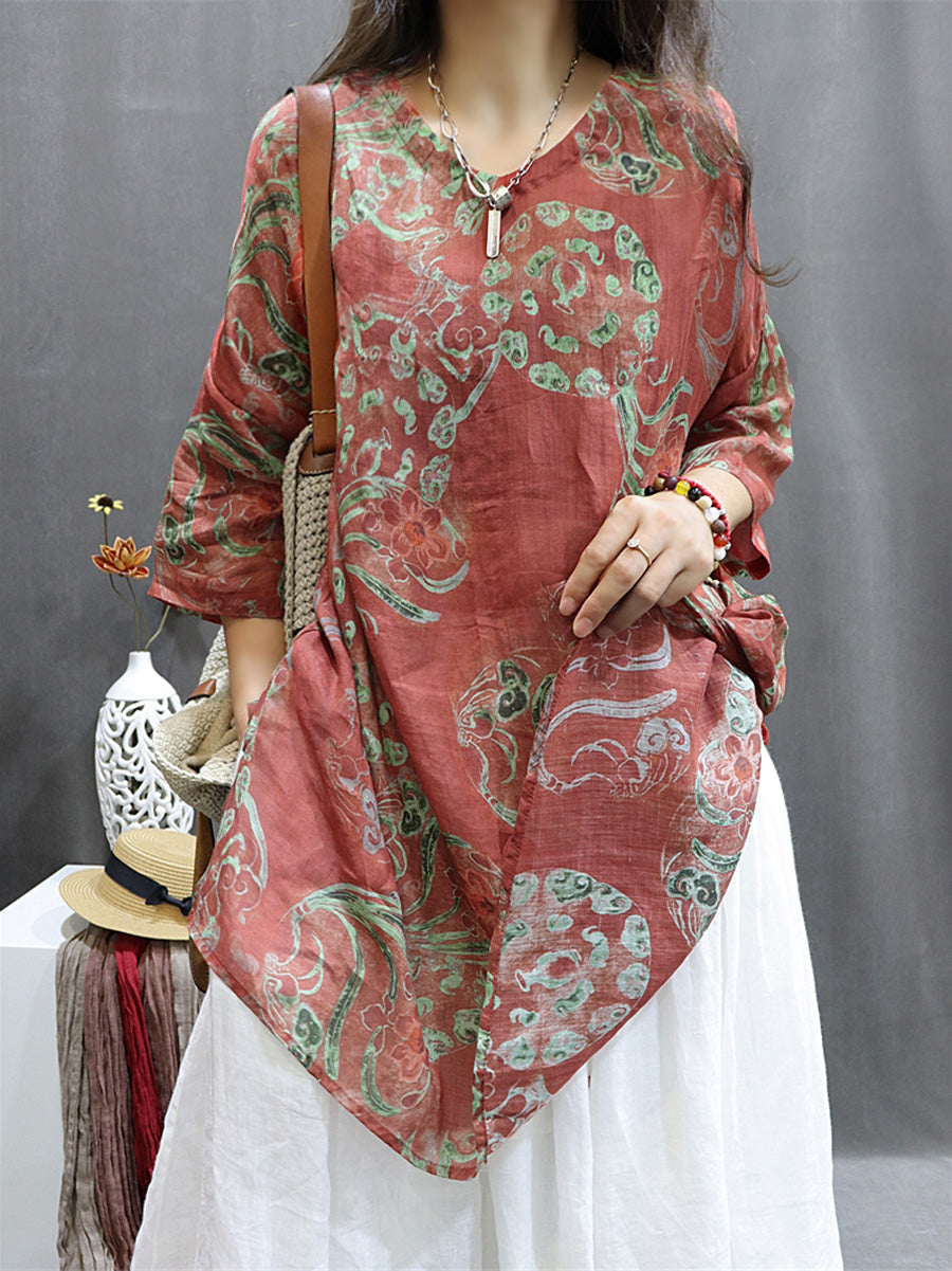 Kiaji™ | Blouse Vintage Fleurie Élégante