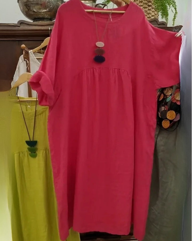 Mandira™ | Robe Élégante en Coton et Lin