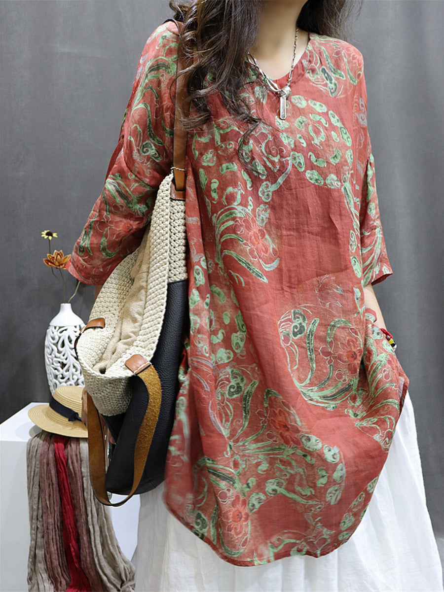 Kiaji™ | Blouse Vintage Fleurie Élégante