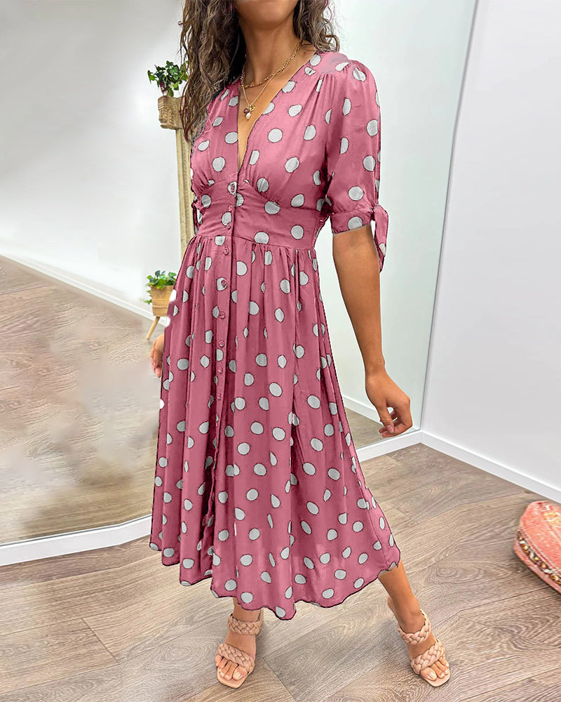 Naomi™ | Robe Élégante à Pois