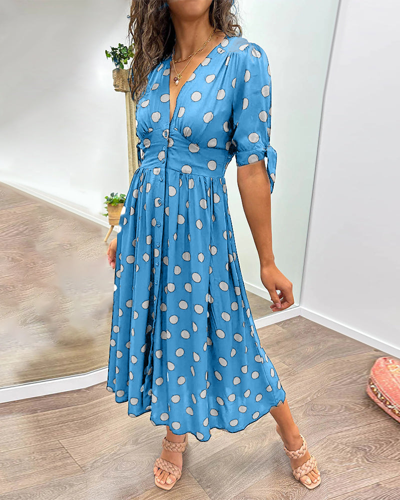 Naomi™ | Robe Élégante à Pois