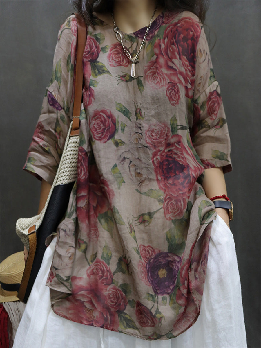 Kiaji™ | Blouse Vintage Fleurie Élégante
