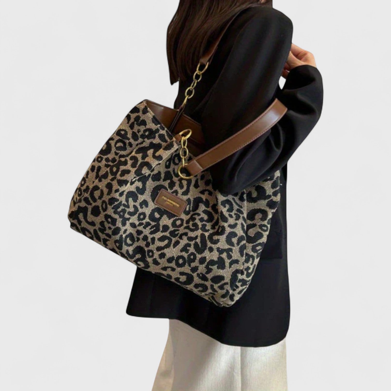 Cleopatra™ | Sac Shopping Élégant en Toile Léopard