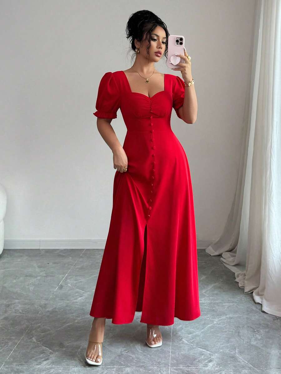 Feriza™ | Robe Élégante à Encolure Carrée