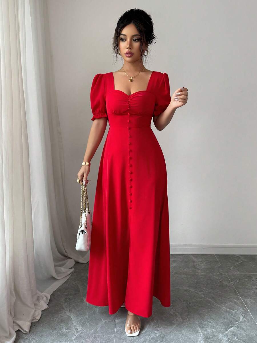 Feriza™ | Robe Élégante à Encolure Carrée