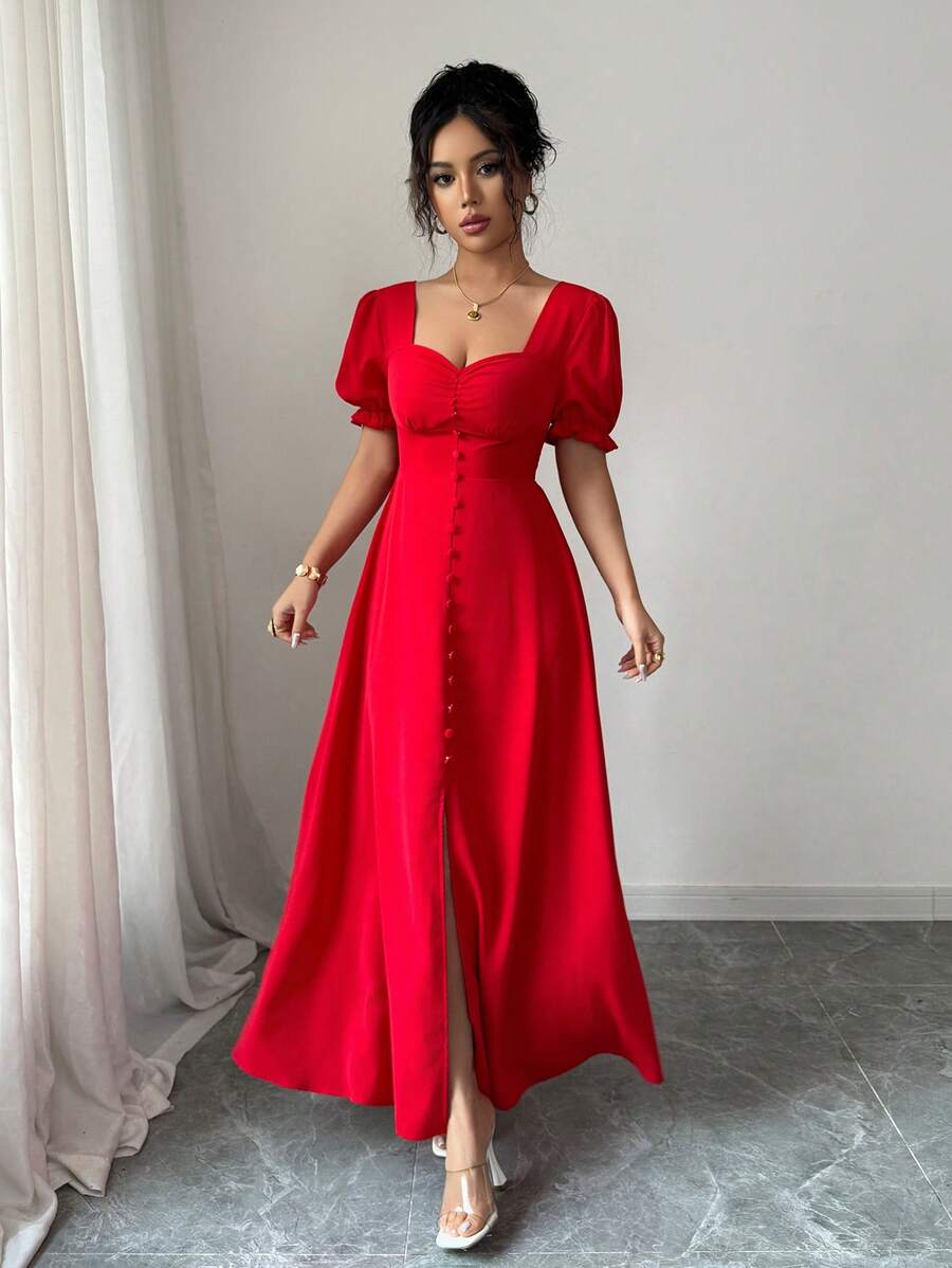 Feriza™ | Robe Élégante à Encolure Carrée