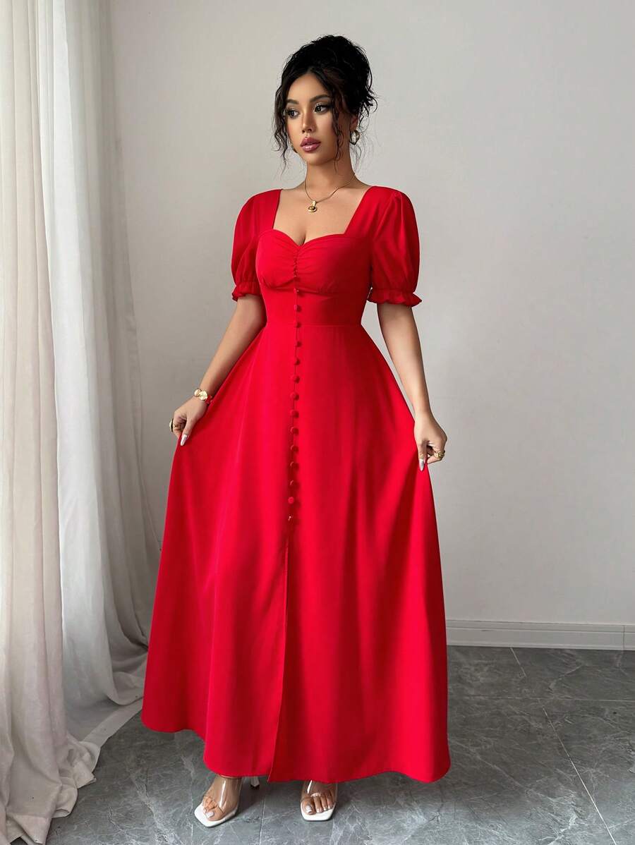 Feriza™ | Robe Élégante à Encolure Carrée