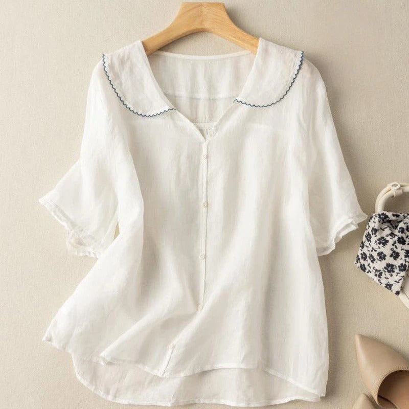 Brigette™ | Blouse élégante en Coton