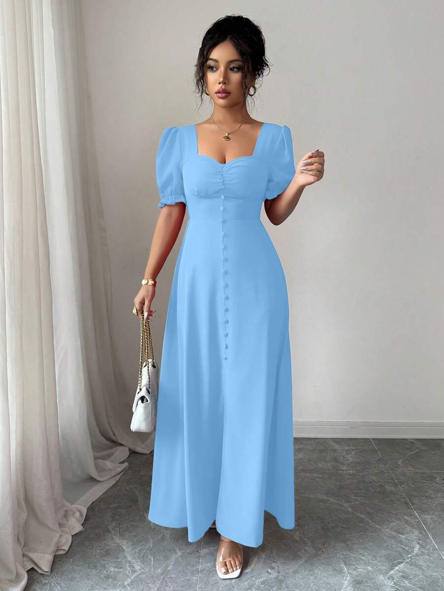 Feriza™ | Robe Élégante à Encolure Carrée