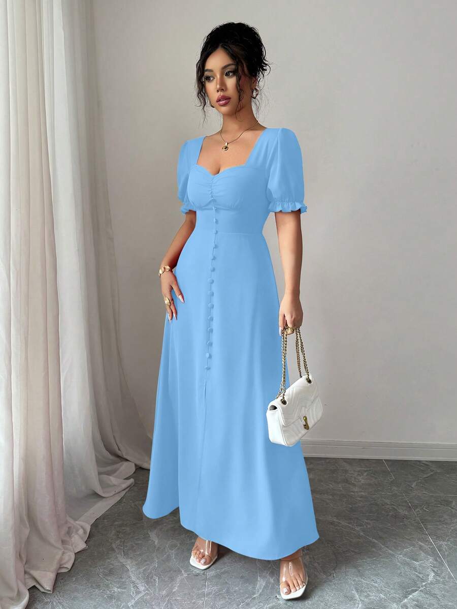 Feriza™ | Robe Élégante à Encolure Carrée