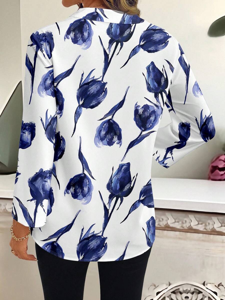 Emery™ | Chemisier Floral Élégant