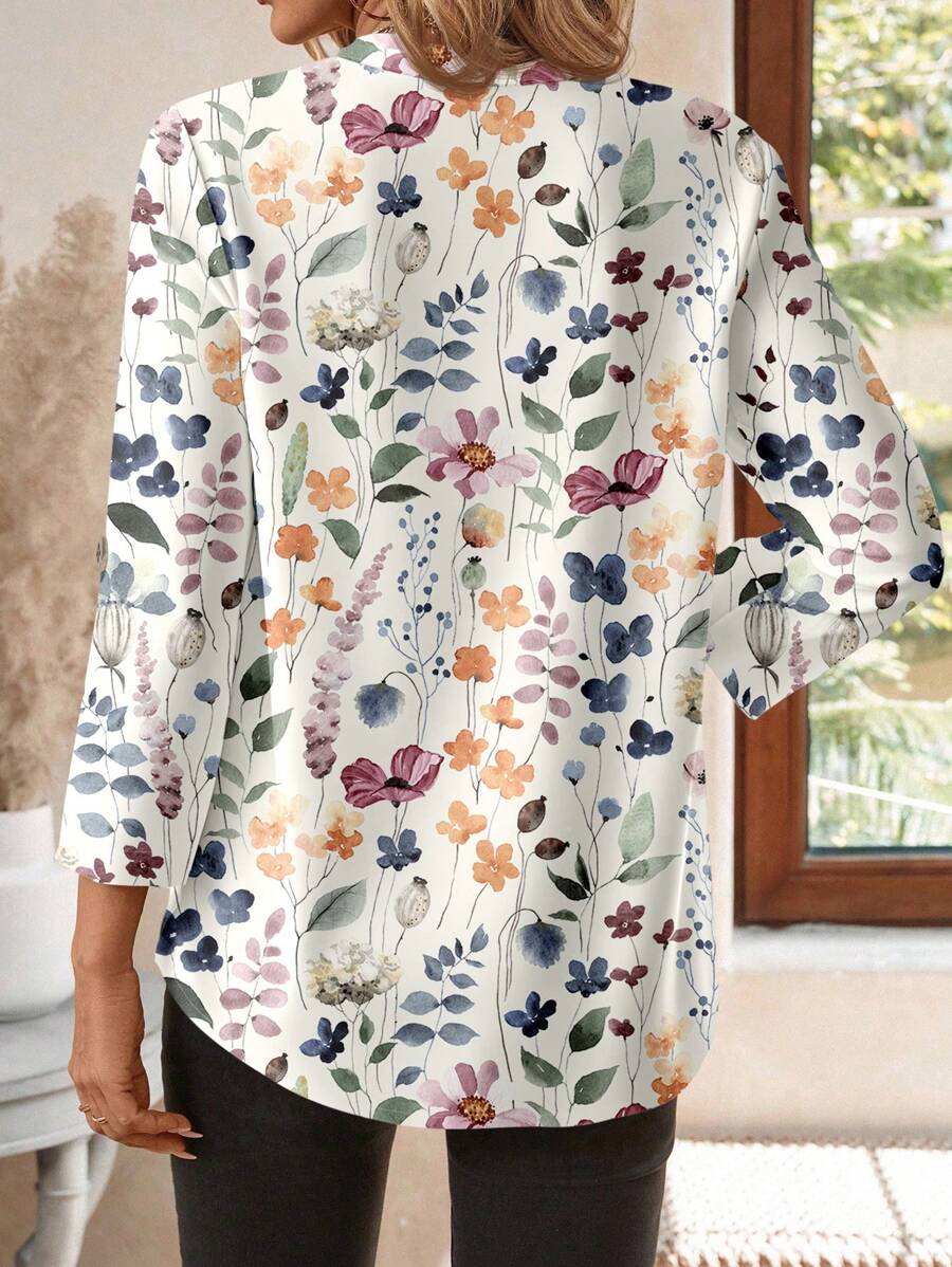Emery™ | Chemisier Floral Élégant