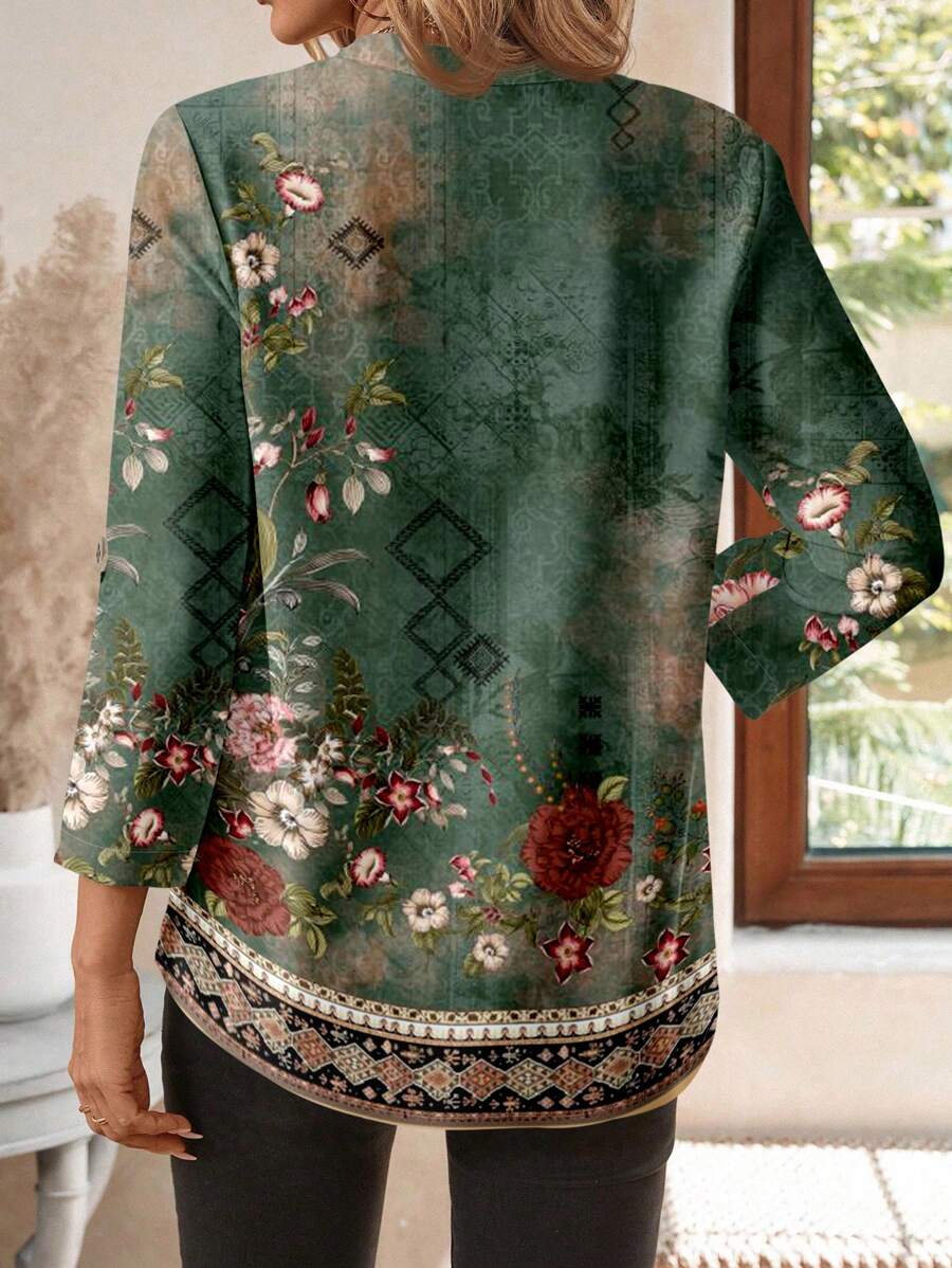 Emery™ | Chemisier Floral Élégant