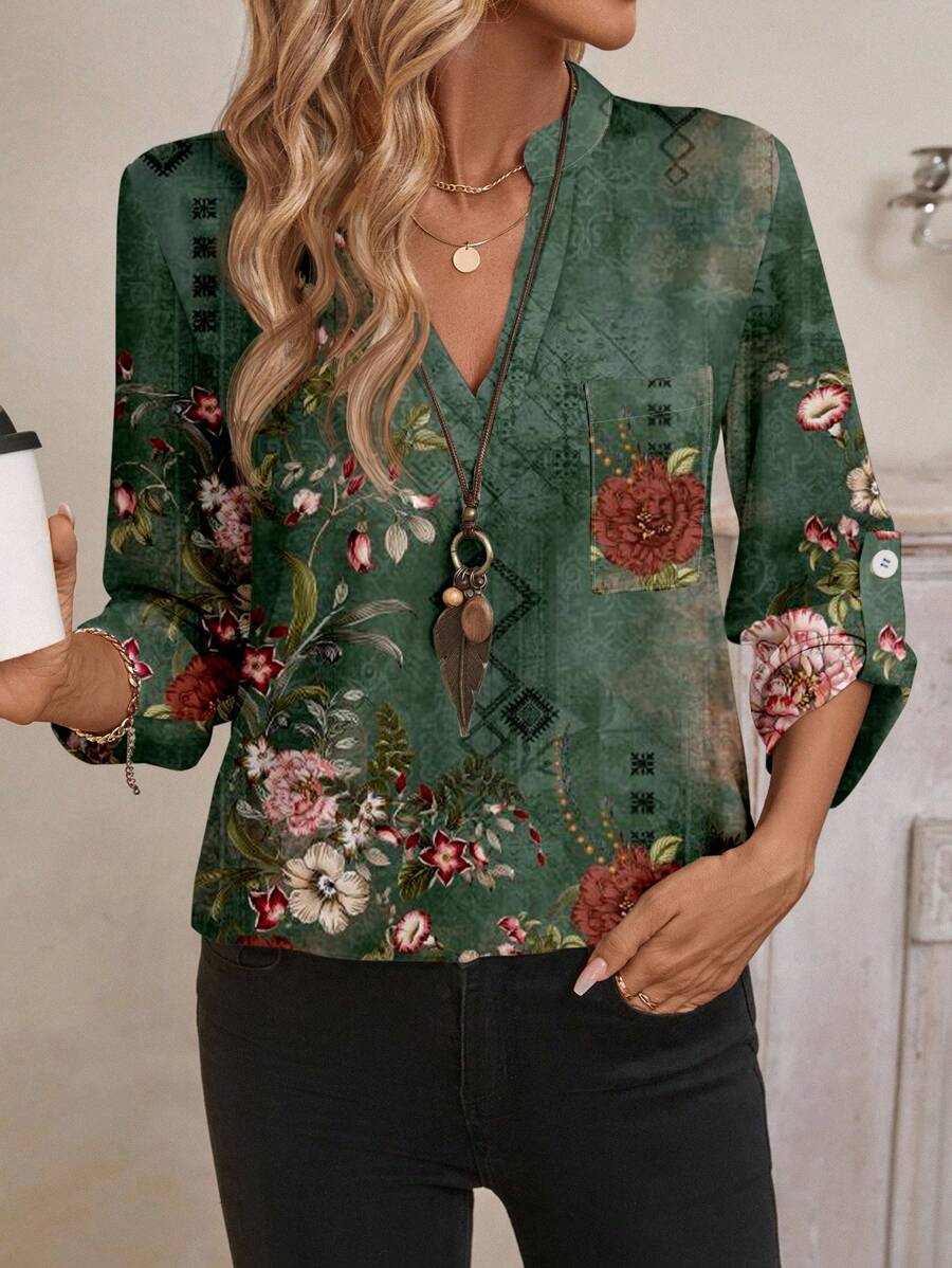 Emery™ | Chemisier Floral Élégant