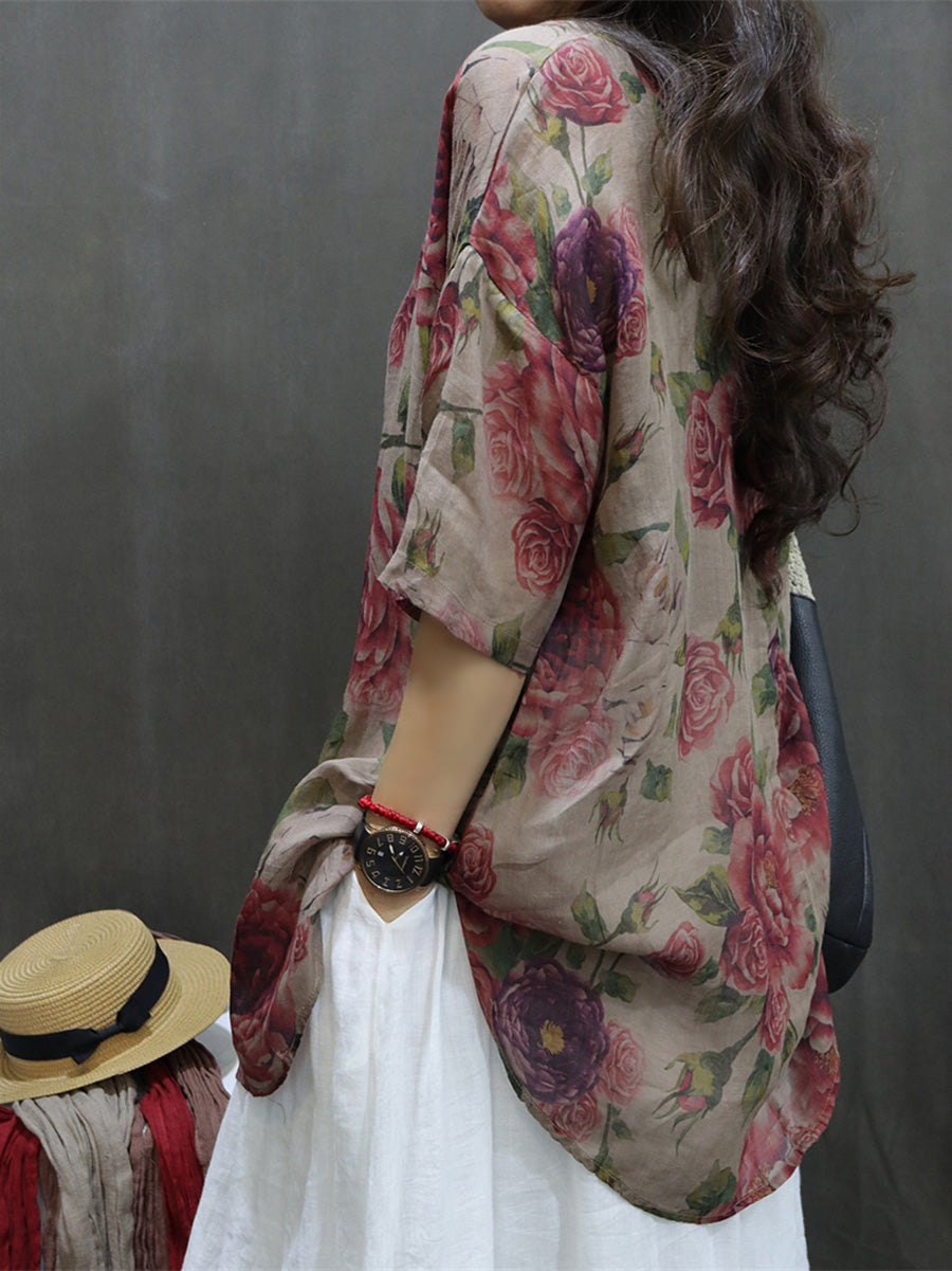 Kiaji™ | Blouse Vintage Fleurie Élégante