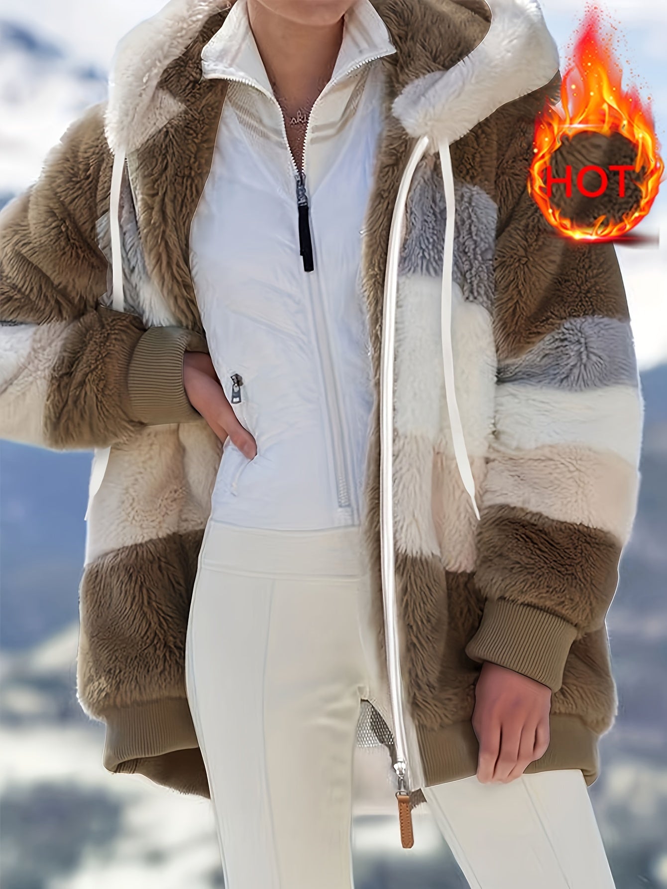 Islae™ | Veste à Capuche en Fausse Fourrure Élégante