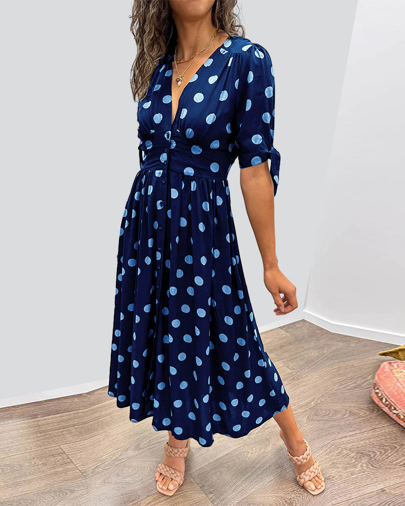 Naomi™ | Robe Élégante à Pois