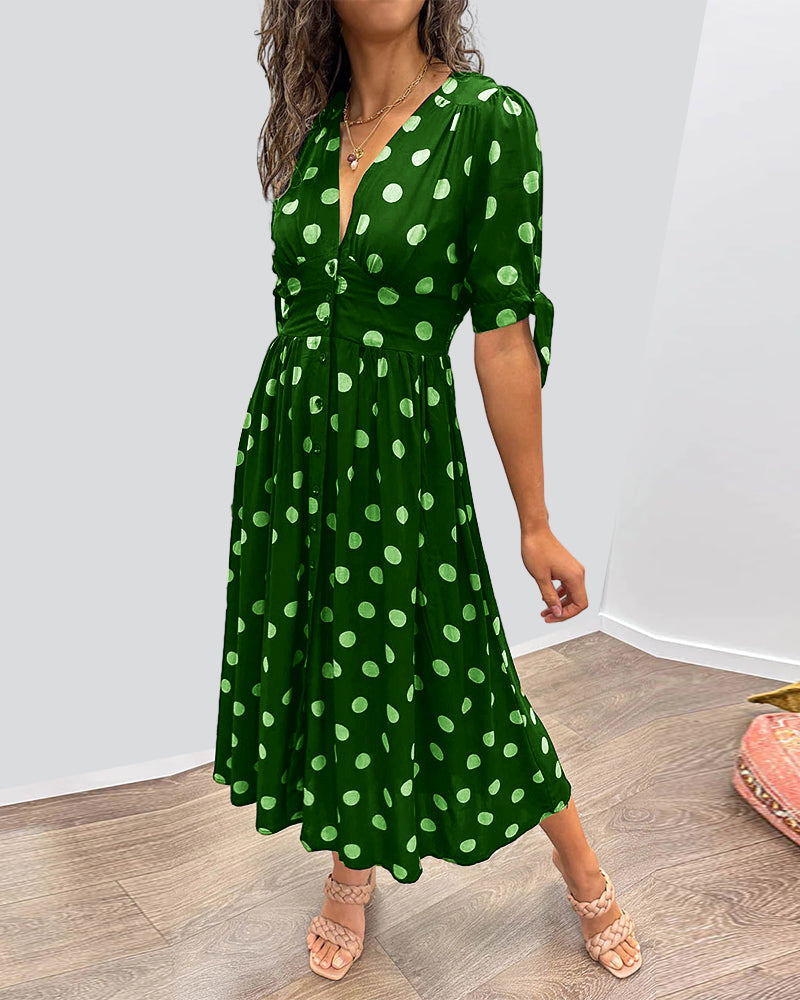 Naomi™ | Robe Élégante à Pois