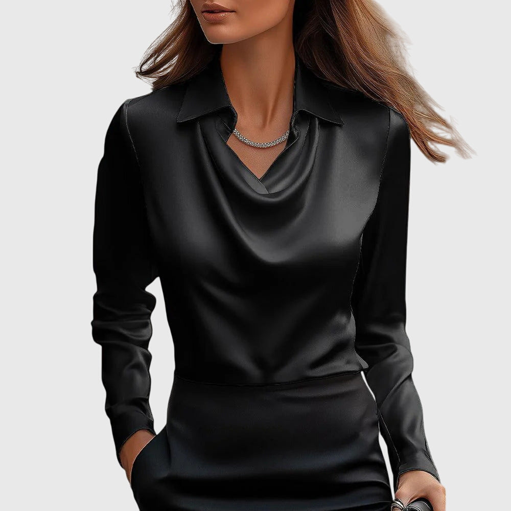 Valérie™ | Blouse Élégante en Lin avec Éclat Luxueux