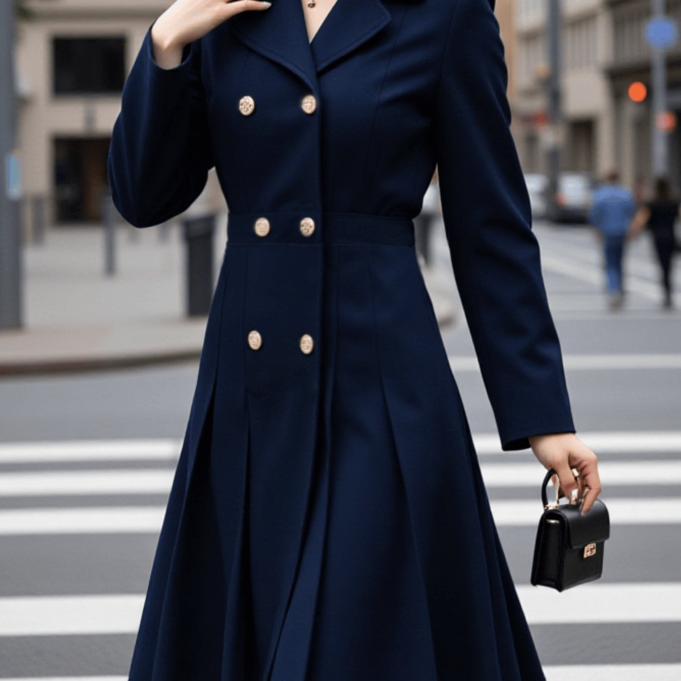 Suzette™ | Manteau long croisé évasé