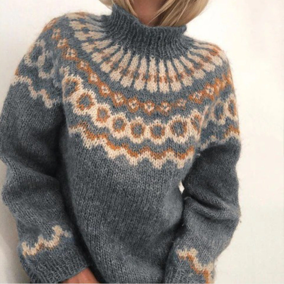 Lydia™ | Pull Rétro Col Roulé Élégant