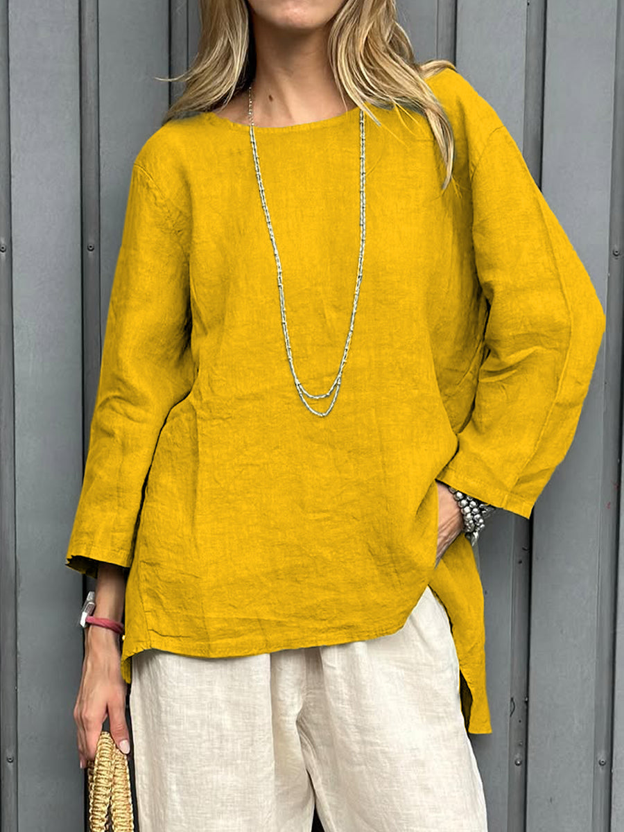 Leah™ | Chemise Décontractée en Coton et Lin
