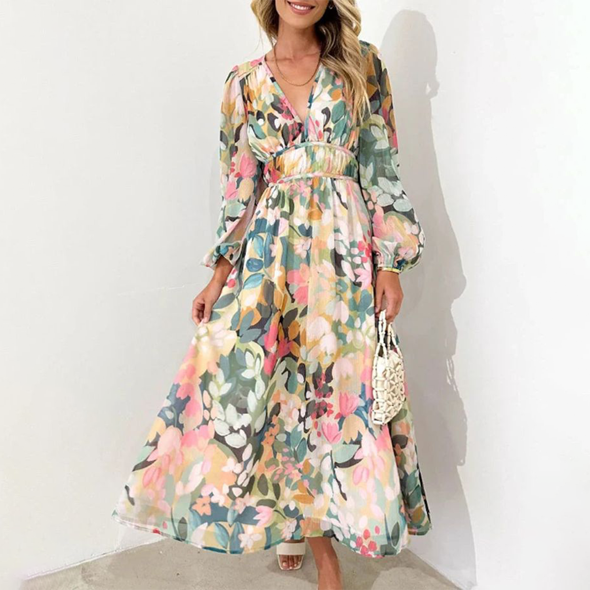 Jasmine™ | Robe Maxi Élégante à Imprimé Floral