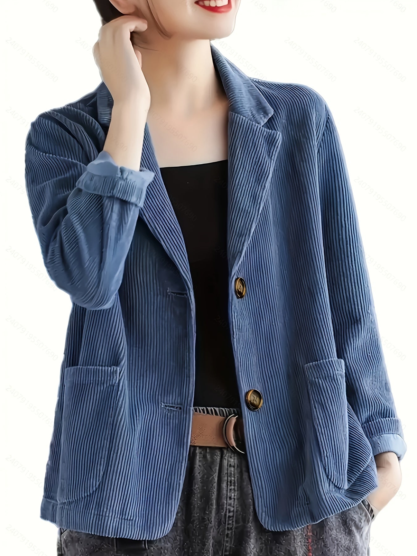 Clarabelle™ | Blazer Élégant en Velours Côtelé