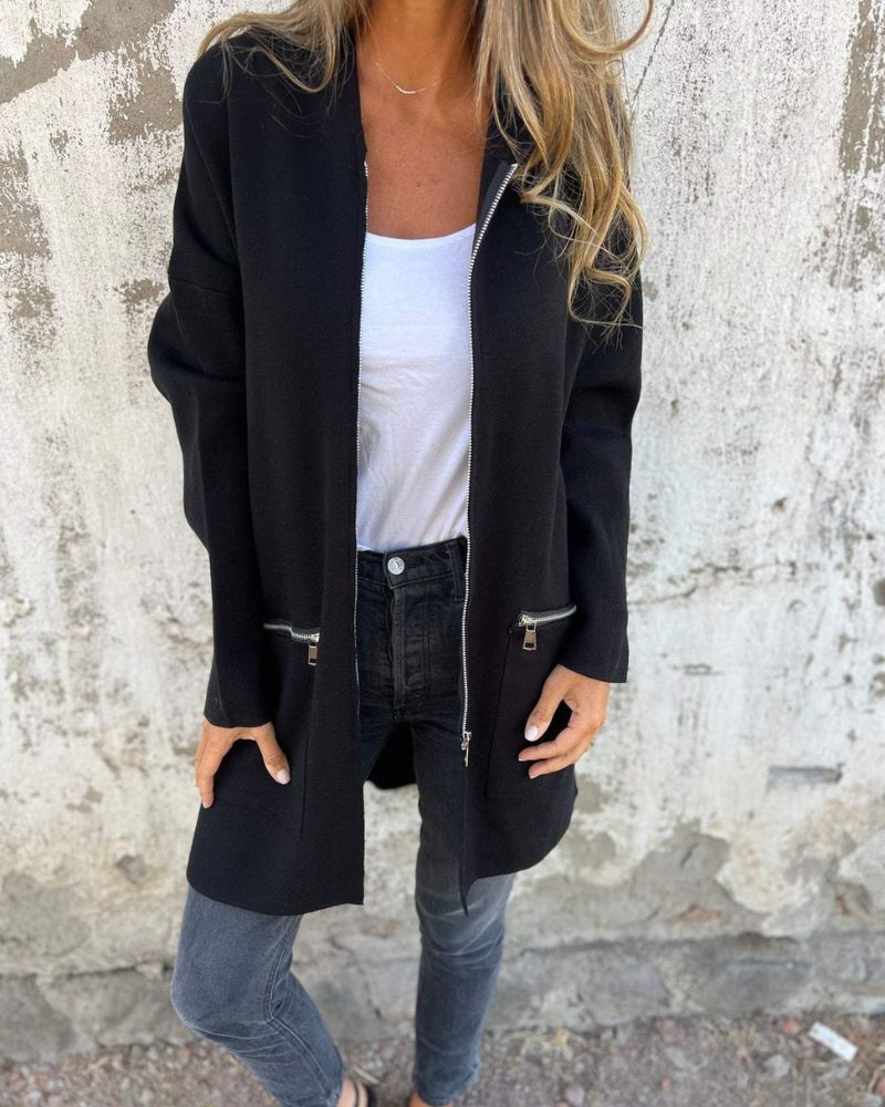 Alcatella™ | Cardigan Élégant à Manches Longues avec Zip